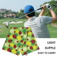 thumbnail image 5 of Yuyamidu Ladybug Golf Towel Green Flowers Golf Cleaning Towel Golf Accessories Soft Fabric for Bags for Tournament Fitness Yoga Camping, 5 of 7