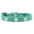 thumbnail image 1 of Snowflake Widget Dog Collar Aqua Size 12, 1 of 1