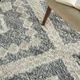 thumbnail image 6 of Nourison Scandinavian Shag Contemporary Grey/Ivory 5'3" x 7'9" Area Rug, (5x8), 6 of 9