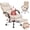 cream, variant on Office Chair With Footrest,Big And Tall Desk Chair,Comfy Reclining Computer Chair,Beige