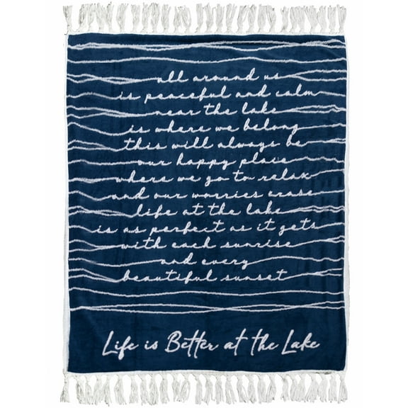Life Is Better at the Lake - 50" x 60" Inspirational Plush Blanket