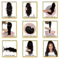 thumbnail image 4 of Glueless wigs, pre-plucked and pre-cut for beginners, women's synthetic lace front wigs, long wavy lace hairline with middle parting, suitable for daily parties, ready to wear in 3 seconds, 4 of 8