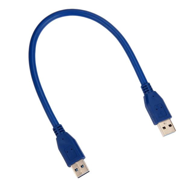 USB 3.0 Type A Male to Type A Male 1FT 30cm Extension Data Sync Cord Blue Cable 