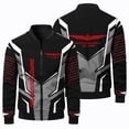 thumbnail image 4 of Nueva chaqueta de manga larga con estampado 3D para hombre, clásica, para carreras, deportes al aire libre, ciclismo, chaqueta de cuello redondo con cremallera a la moda, 4 of 4