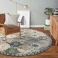 thumbnail image 7 of Moynesa 6'Round Moroccan Trellis Washable Rug - Round Rug 6ft Soft Non-Slip Circle Area Rugs for Bedroom Non-Shedding Distressed Throw Carpet for Living Room Bathroom Nursery Kitchen Gray, 7 of 7