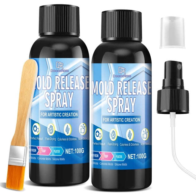 Mold Release Spray, 200g Silicone Mold Release Spray, Water Based Fast Drying Odorles Non-Stick Sui