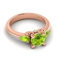 thumbnail image 3 of Diamond-Capitals 2.50 Carat New Round Cut Peridot Gemstone Engagement Ring for Fiancee 18K Rose Gold Size 4, 3 of 8
