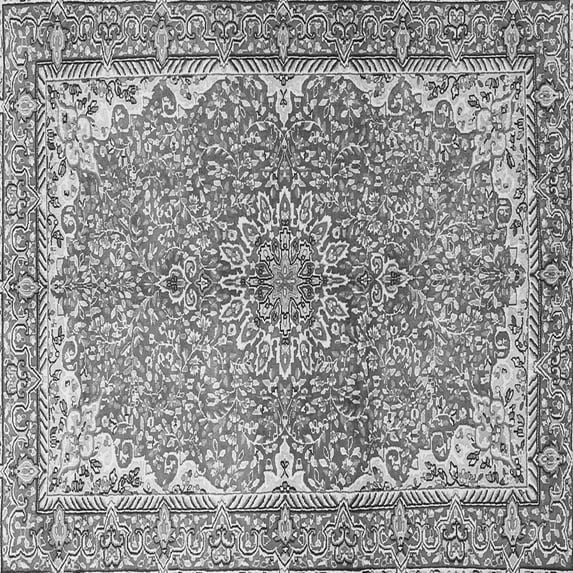 Ahgly Company Indoor Square Persian Gray Traditional Area Rugs, 6' Square
