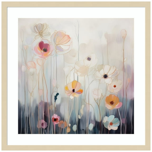 Amanti Art Spring Fling Flowers I Wood Framed Wall Art Print
