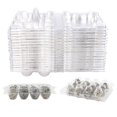thumbnail image 1 of 100pcs 12 Grids Quail Egg Box Reusable Quail Egg Cartons Egg Container Transparent Frid Container Mini Egg Dispenser with Lid for Refrigerator, 1 of 5