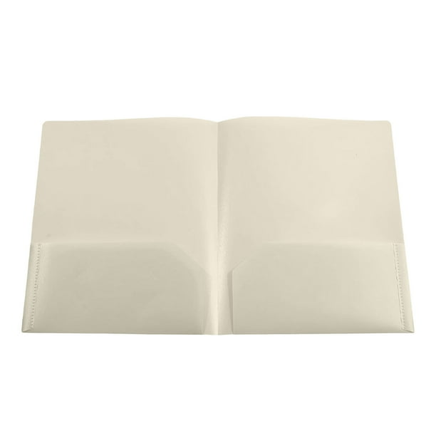 Carpetas de plástico resistentes con bolsillos tamaño carta | 7 colores | Ranura para tarjetas de presentación | Organizador de archivos resistente al agua para documentos escolares y de oficina