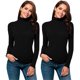 thumbnail image 1 of Paquete de 2 Blusa Termica Mujer, Negro-Negro, Manga Larga, Unitalla, Cuello Alto, 1 of 4