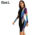 thumbnail image 2 of Women Long Sleeve Rash Guard UPF 50+ UV Sun Protection Front Swimsuit Shirt Printed Surfing Shirt Top, 2 of 6