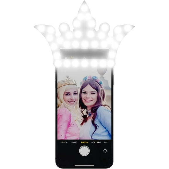 Disney LED Ring Light with Princess Crown Selfie Clip-on Light for Smartphone