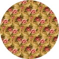 thumbnail image 1 of Ahgly Company Tapis d'Intérieur Rond Lavable en Machine Transitionnel Bière Orange, 4 Pieds Rond, 1 of 7