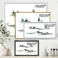 thumbnail image 4 of Designart 'Trees With Winter Dark Blue Mountain Landscape I' Modern Framed Canvas Wall Art Print, 4 of 5