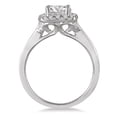 thumbnail image 2 of SZUL Women's AGS Certified 1 1/4 Carat TW Diamond Halo Engagement Ring in 14K White Gold (J-K Color, I2-I3 Clarity), 2 of 4