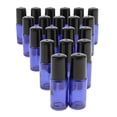 thumbnail image 2 of 20x Vacío en Botellas de Roller Ball Brown Perfume Aceite Esencial 5ml Azul claro, 2 of 6