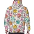 thumbnail image 5 of Hoodies for Men - Skull and Flowers Long Sleeve Comfrt Men'S Fashion Hoodies & Sweatshirts, Sweatshirts for Men Hoodies Pullover Clothing Clothes with Pouch, 5 of 7