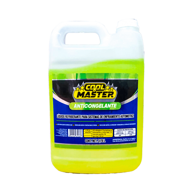 Anticongelante Cool Master Amarillo Galón 3.78lt Listo Para Usar