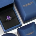 thumbnail image 5 of Gem Stone King 900 Platinum Purple Amethyst Solitaire Engagement Ring for Women | 3.20 Cttw | Oval 11X9MM | Gemstone February Birthstone | Size 6, 5 of 6