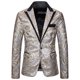 thumbnail image 2 of Hombres traje casual cuello solo botón lentejuelas rendimiento vestido traje abrigo Pompotops oipoqjl22205, 2 of 7