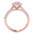 thumbnail image 5 of Mauli Jewels Engagement Rings for Women 0.65 Carat Halo Unique Design Engagement Diamond Ring Crafted4 Prong14k Solid Rose Gold, 5 of 7