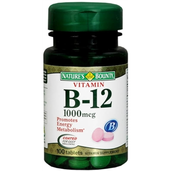 Nature's Bounty Vitamin B-12 1000 mcg Tablets 100 ea (Pack of 4)