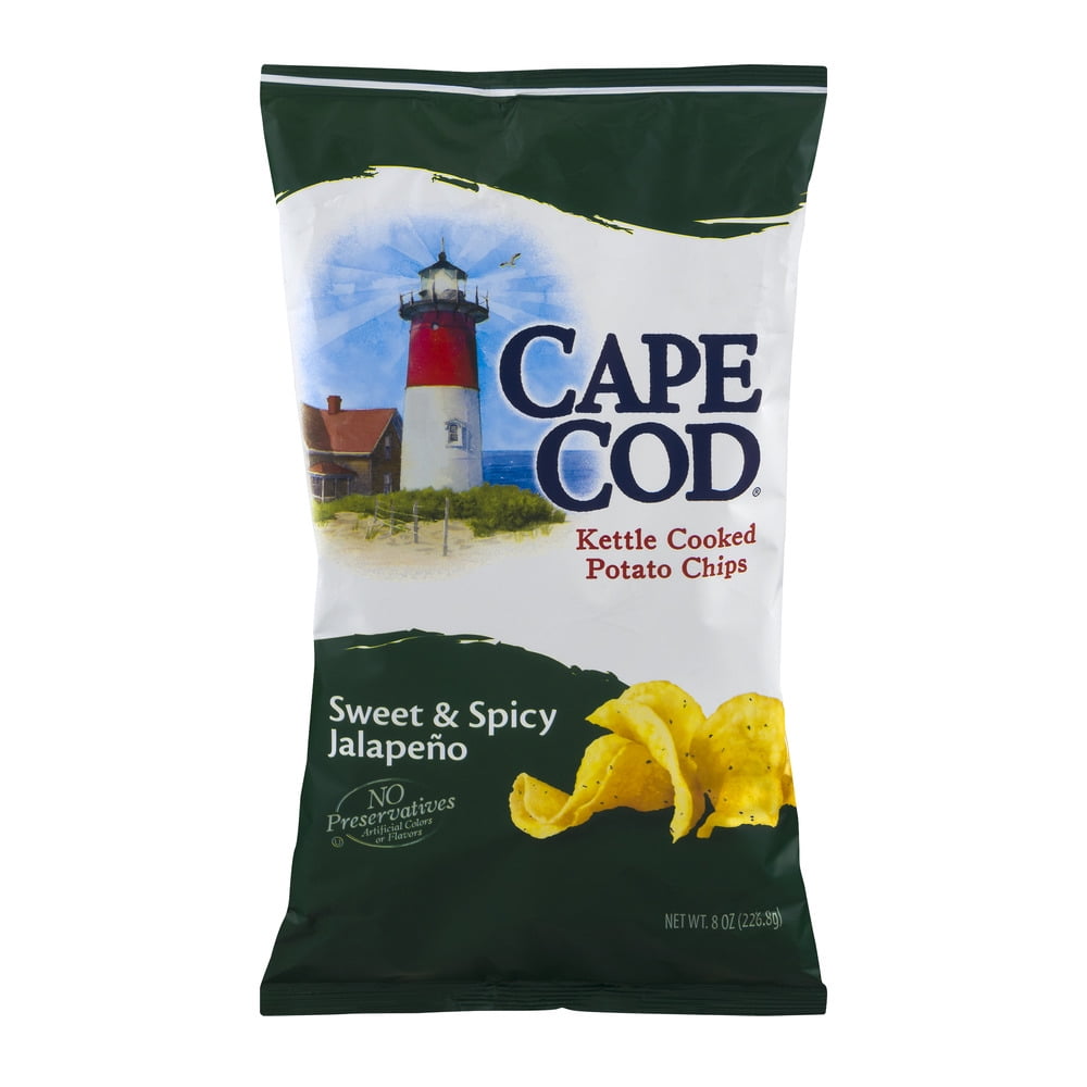 Cape Cod Kettle Cooked Potato Chips Sweet & Spicy Jalapeno, 8.0 OZ by Cape Cod Potato Chips