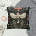 thumbnail image 2 of JEUXUS  Gothic Pillow Case Sets,Ployester Sofa Throw Pillow CoverVintage Starry Sky Plant Moth Mushroom Pattern Square Couch Pillow Protector Cushion, 2 of 5