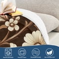 thumbnail image 4 of Yayeee Throw Blanket for Couch Soft Warm 50" x 60" Sofa Chair Bed Decoration, Brown Floral, 4 of 7