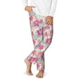 thumbnail image 2 of Hirioo Purple Watercolor Flowers for Teenagers' Pajama Pants Womens Lounge Pants with Pockets Pj Bottoms Pants for Men-Large, 2 of 6
