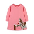 thumbnail image 2 of KYAIGUO Baby Toddler Girls Spring Casual Dress Kids Long Sleeve Jersey Cotton Party Dresses Playwear Fall Cartoon Cotton T-Shirt Tunic Skirt,Size 2-7T, 2 of 9