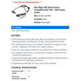 thumbnail image 2 of Rear Right ABS Speed Sensor - Compatible with 1995 - 2004 Toyota Avalon 1996 1997 1998 1999 2000 2001 2002 2003, 2 of 2