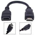 thumbnail image 2 of 1pc 15cm/30cm Hdmi Male To Female Extension Cable Hdmi Protector Extender Cord, 2 of 5