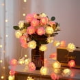 thumbnail image 2 of LED Rose Flower String Lights for Birthday Wedding Party Festival Valentine's Day Home Decor(3.2ft 10LED Warm Lights)-Battery Operated, 2 of 3