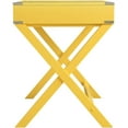 thumbnail image 2 of Weston Home Wood X-Base Campaign Writing Desk with Drawers, Banana Yellow, 2 of 4