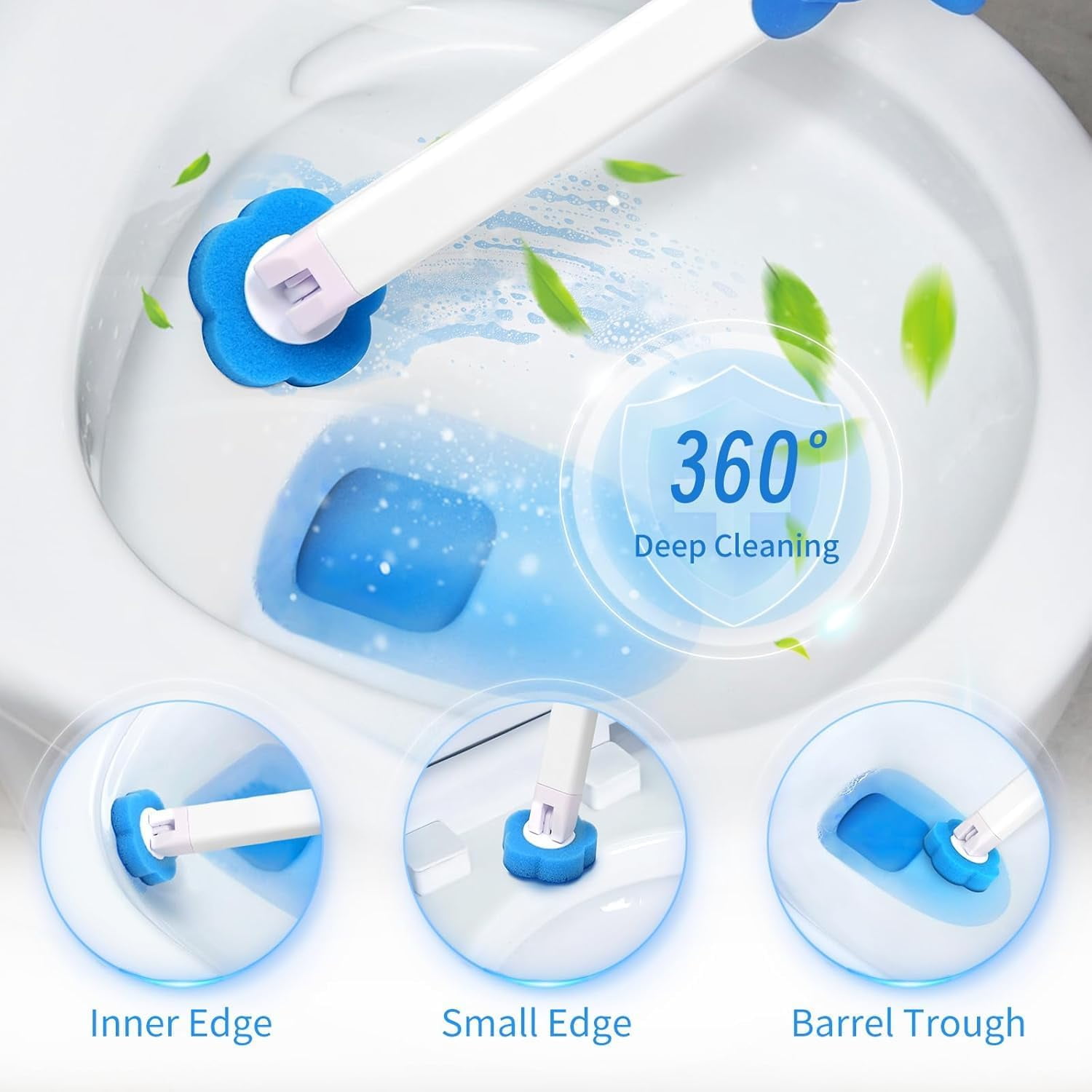 42 PCS Disposable Toilet Bowl Brush Refills Heads Wand Refill Replacement Head (42Pcs Heads)