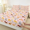 thumbnail image 3 of Feelyou Teen Dog Animal Bed Sheets, Cartoon Dachshund King Sheets, 4 Pieces, 3 of 7