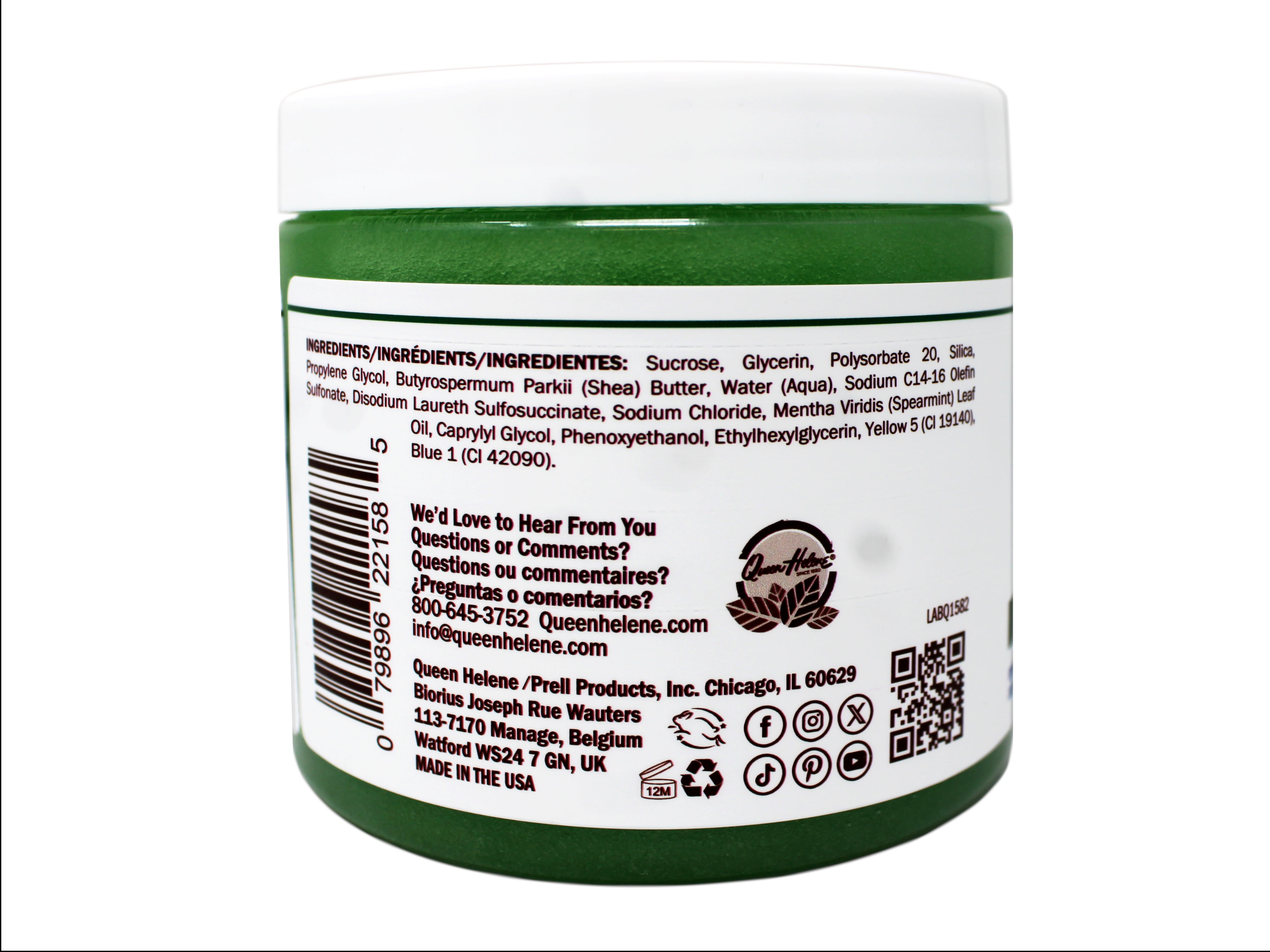 Queen Helene Mint Julep Revitalizing Sugar Scrub, Refreshes and Exfoliates, 20 Ounce - 2 Pack