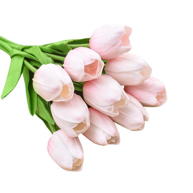 Tulipanes artificiales de seda de 34 cm para decoración del hogar, cocina, jardín y boda.