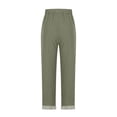 thumbnail image 5 of HongQid Womens Casual Cotton Tapered Capri Cotton Pants Loose Elastic Waist Ankle Cropped Trouser with Pockets, 5 of 5