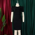 thumbnail image 3 of Womens Elegance Audrey Hepburn Style Ruched 3D Flower Short Sleeve Pencil Dress, 3 of 8