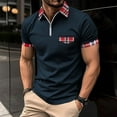 thumbnail image 1 of Chemises pour Hommes, Chemise Décontractée à Col Rabattu à Manches Courtes, 1 of 4