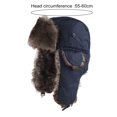 thumbnail image 4 of ievspot Unisex Winter Hat Thickened Velvet Lined Ear Protection Fuzzy Buckle Fasten Heat Retention Outdoor Skiing Skating Snowboarding Lei Feng Hat, 4 of 8