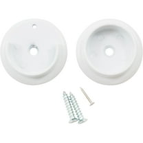 Heavy-Duty Metal Pole Sockets, Fits Poles up to 1-3/8" Diameter, White by Stone Harbor Hardware