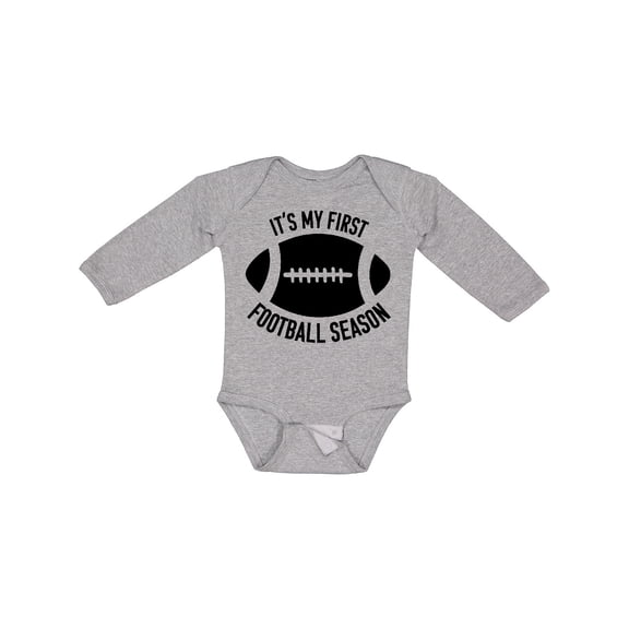 Inktastic It's My 1st Football Season Boys or Girls Long Sleeve Baby Bodysuit