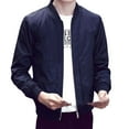 thumbnail image 3 of Vedolay Men's Jacket Puffer Jacket Tops Winter Warm Sport Outerwear Clothes Navy,L, 3 of 4