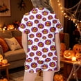 thumbnail image 5 of LIIPEE Girls Halloween Graphic Pajamas Short Sleeve Button Down Shirts And Shorts Pajama Sets Kids Holiday Sleepwear 1-14 Years, 5 of 6