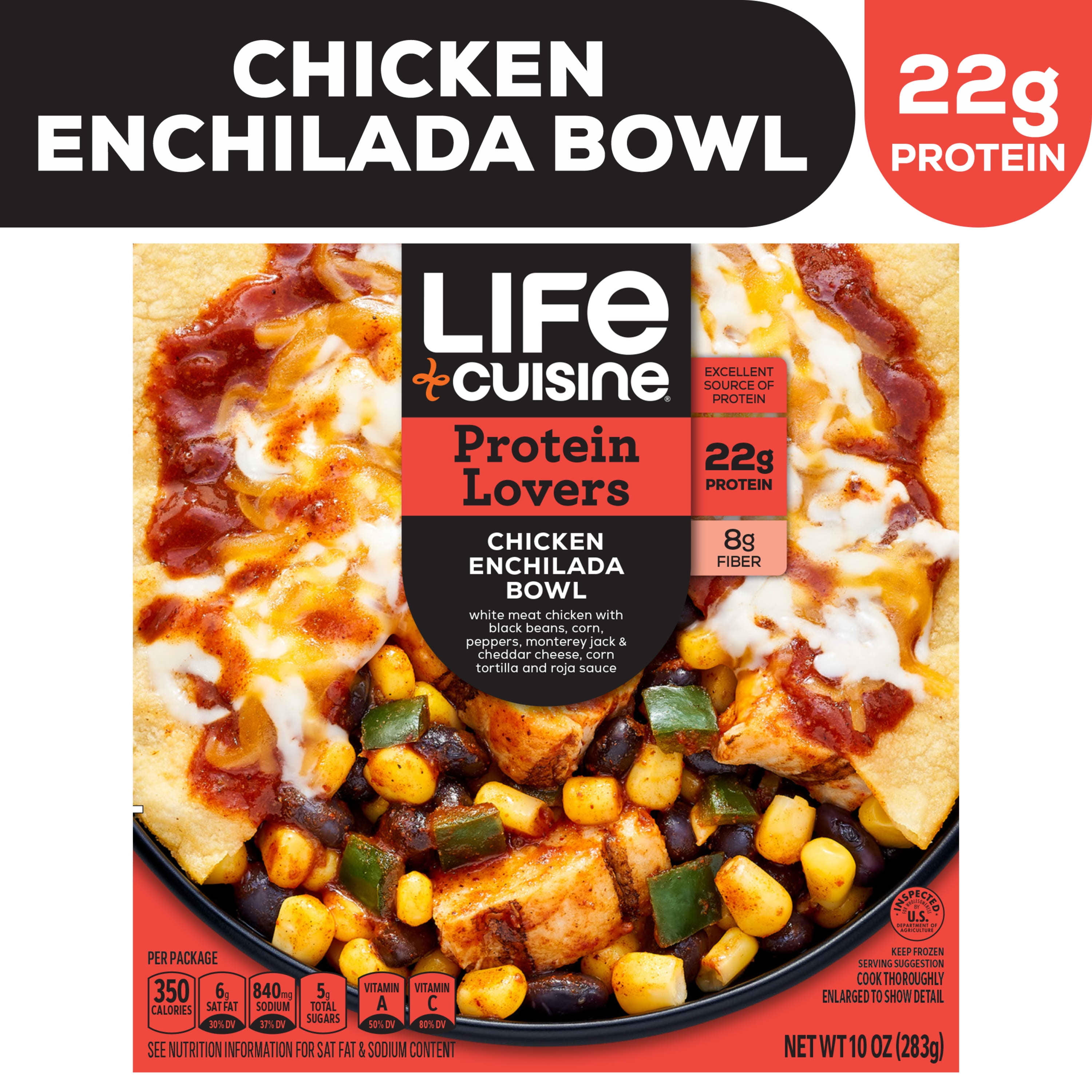 Life Cuisine Chicken Enchilada Bowl Meal, 10 oz (Frozen)